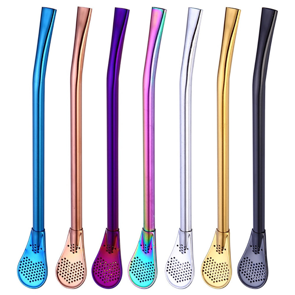 Liquid Filter Spoon Straw (2Pcs)