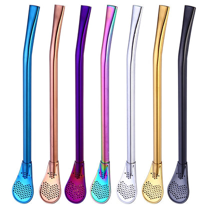 Liquid Filter Spoon Straw (2Pcs)