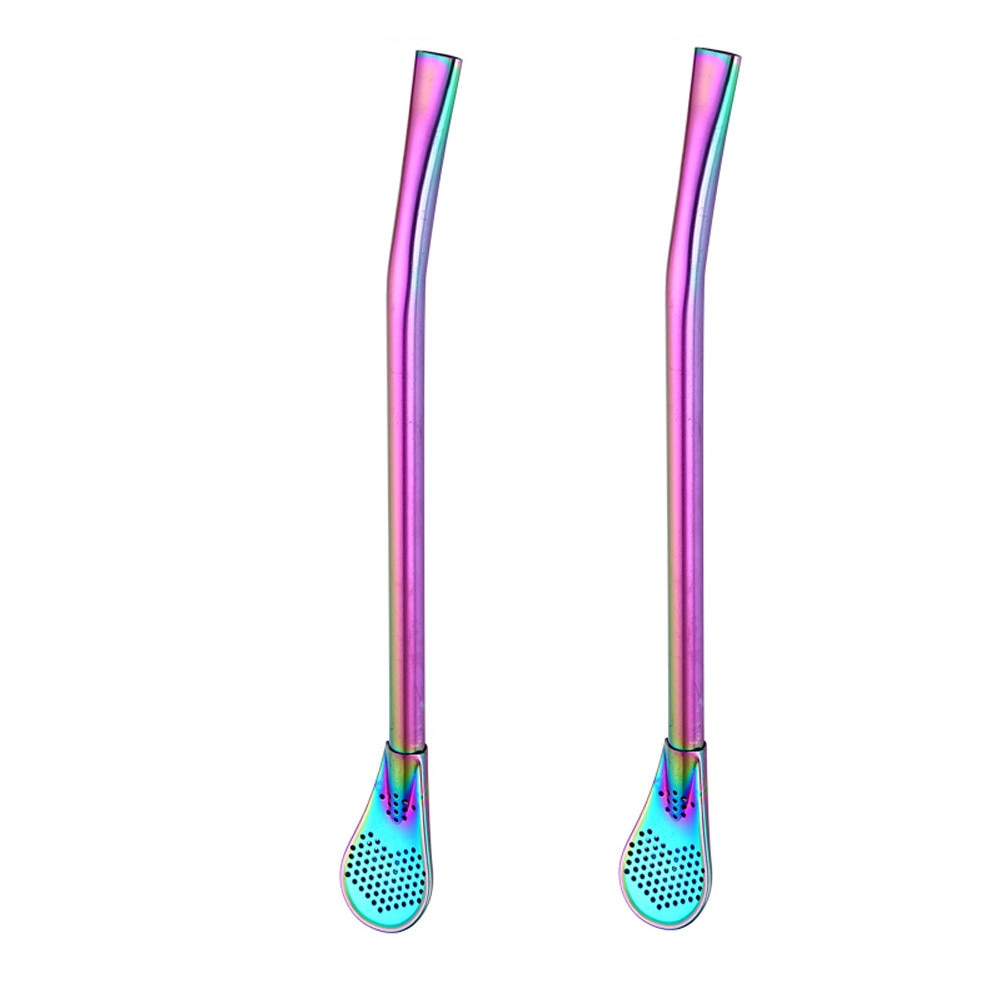 Liquid Filter Spoon Straw (2Pcs)