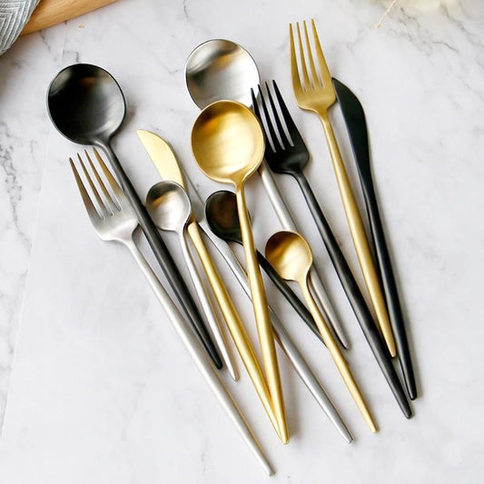 Matte Stainless Steel Dinnerware