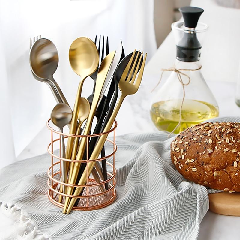 Matte Stainless Steel Dinnerware