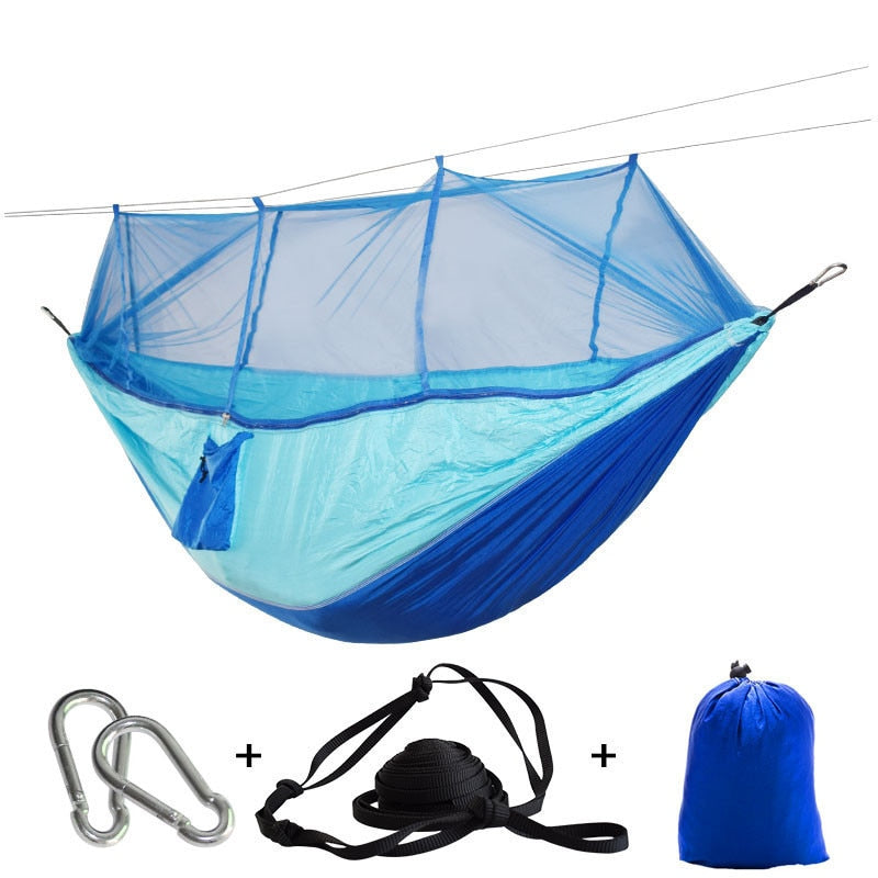 ULTRALIGHT TRAVEL HAMMOCK WITH MOSQUITO NET