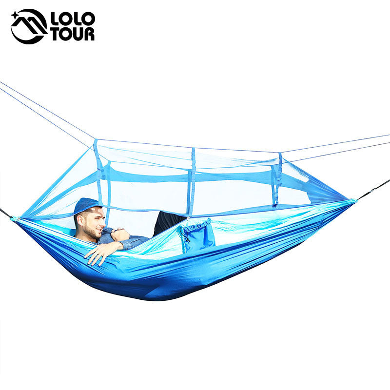 ULTRALIGHT TRAVEL HAMMOCK WITH MOSQUITO NET