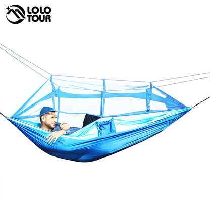 ULTRALIGHT TRAVEL HAMMOCK WITH MOSQUITO NET