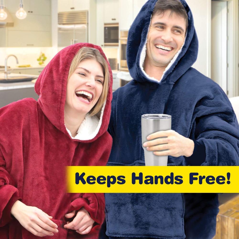 BLANKET SWEATSHIRT FOR ADULTS & CHILDREN