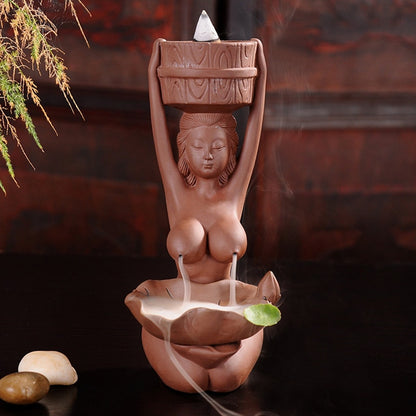 Goddess Backflow Incense Burner (Free 20 Pcs Incense Cones)