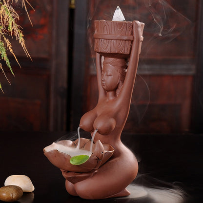 Goddess Backflow Incense Burner (Free 20 Pcs Incense Cones)