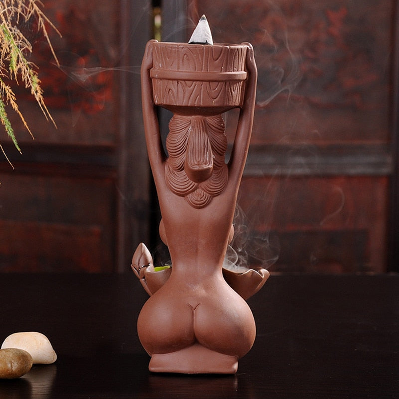 Goddess Backflow Incense Burner (Free 20 Pcs Incense Cones)