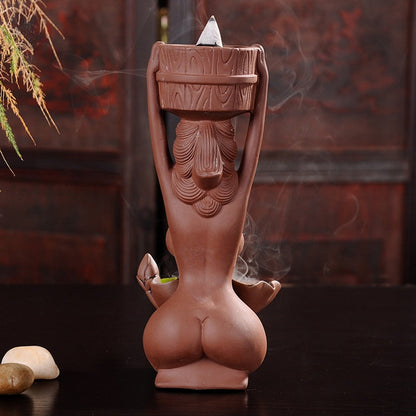 Goddess Backflow Incense Burner (Free 20 Pcs Incense Cones)