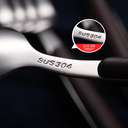 Wooden Stainless Steel Dinnerware Set