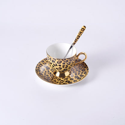 Leopard Print Bone China Porcelain Set