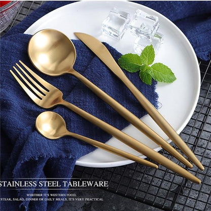 Matte Stainless Steel Dinnerware