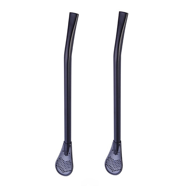 Liquid Filter Spoon Straw (2Pcs)
