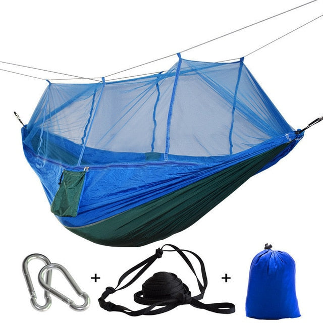 ULTRALIGHT TRAVEL HAMMOCK WITH MOSQUITO NET
