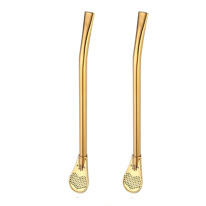 Liquid Filter Spoon Straw (2Pcs)