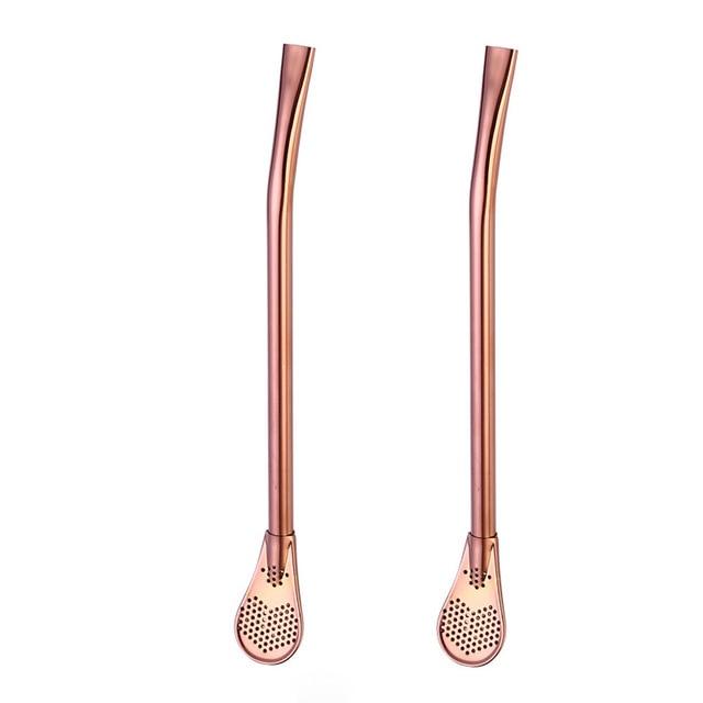 Liquid Filter Spoon Straw (2Pcs)