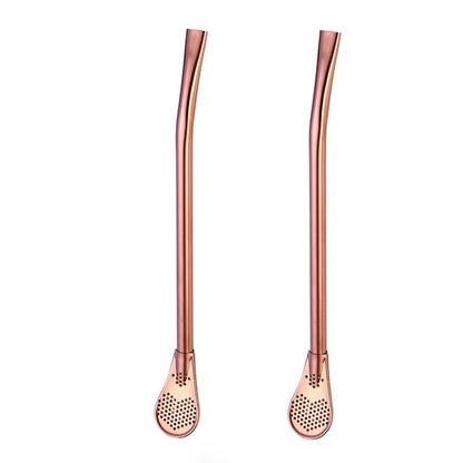 Liquid Filter Spoon Straw (2Pcs)