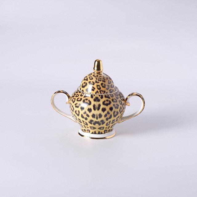 Leopard Print Bone China Porcelain Set