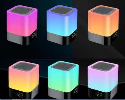 Touch LED Bluetooth Wireless Speaker with Alarm Clock/Calendar