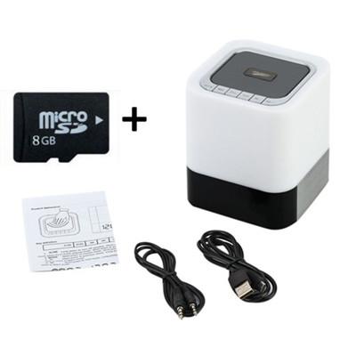 Touch LED Bluetooth Wireless Speaker with Alarm Clock/Calendar